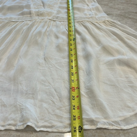 Zara | White Drop Waist Cottagecore Slip Dress | Ivory | Medium - Picture 5 of 13